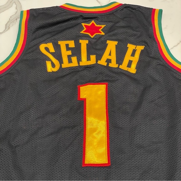 Selah Shirts Selah Jersey Men Medium Black Rastafarian Basketball Hawaiian Reggae Chamorro